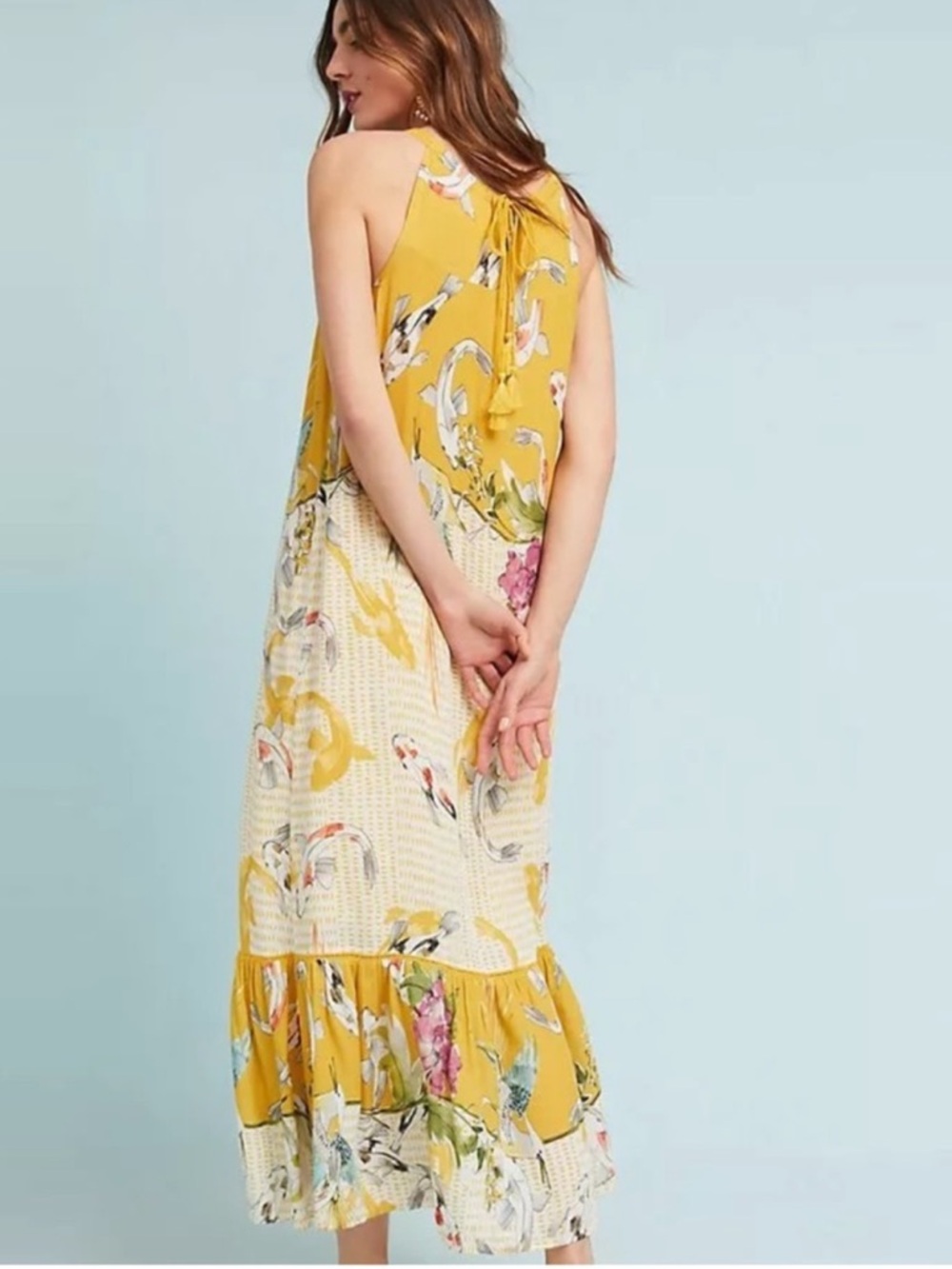 Anthropologie One September Paradiso Koi Fish
Halter Maxi Dress Size Medium - Picture 2 of 8